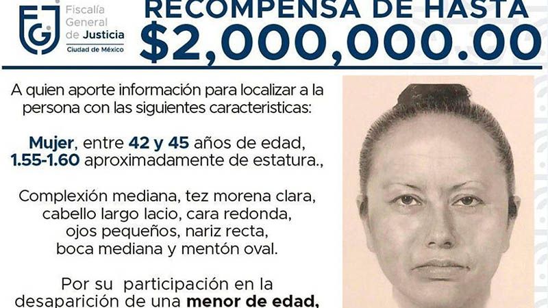 La Polic&iacute;a identifica a la mujer que se llev&oacute; a la ni&ntilde;a violada y asesinada en M&eacute;xico