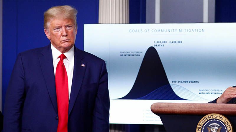 Trump afirma que las pr&oacute;ximas dos semanas ser&aacute;n muy dolorosas para EEUU
