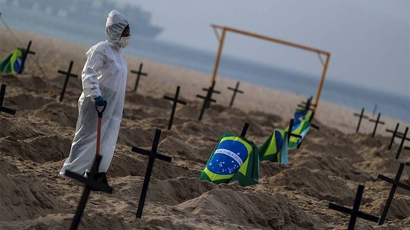 Brasil supera el mill&oacute;n de casos confirmados de Covid-19