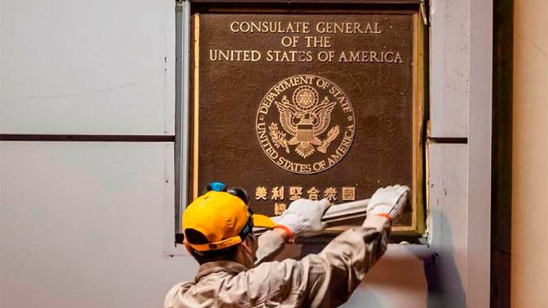 China se apodera del consulado de EEUU en Chengdu