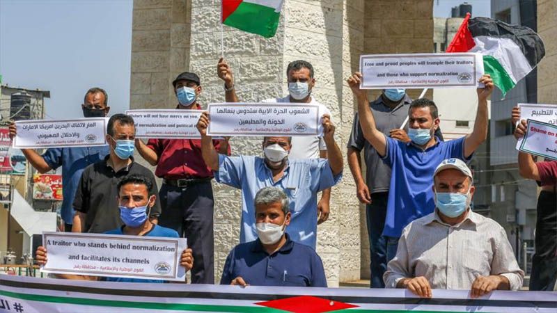 Activistas &aacute;rabes lanzan una campa&ntilde;a en apoyo a Palestina y contra los acuerdos de &ldquo;traici&oacute;n&rdquo;
