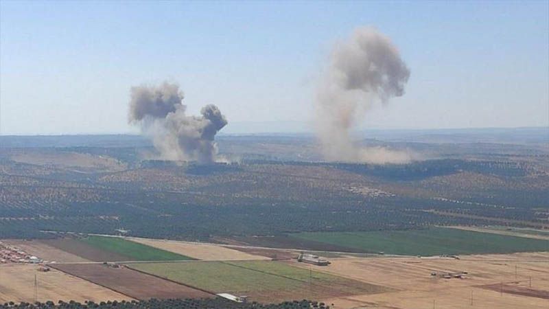Cazas sirios y rusos hostigan a terroristas en Idlib