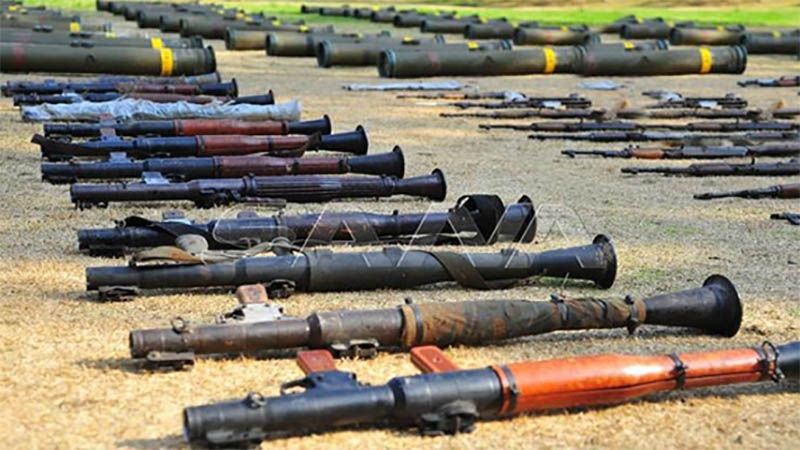 Ej&eacute;rcito sirio incauta armas abandonadas por terroristas en el sur del pa&iacute;s