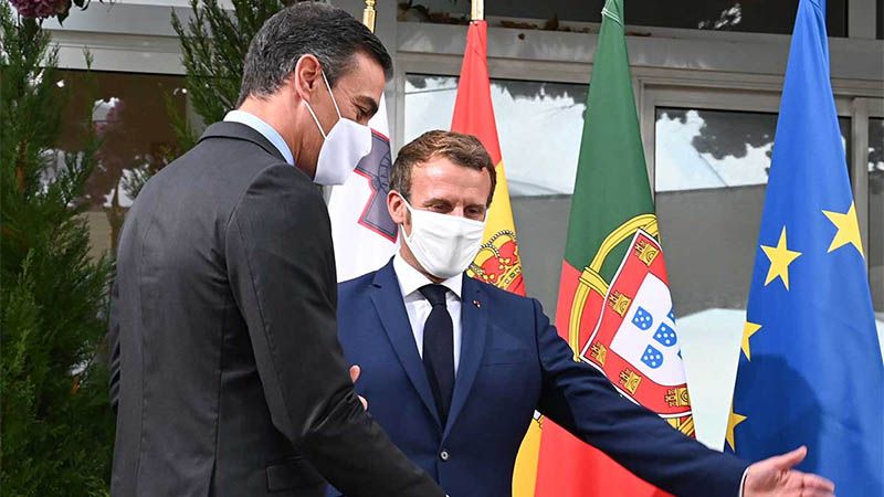 Pedro S&aacute;nchez en cuarentena tras el positivo de Emmanuel Macron