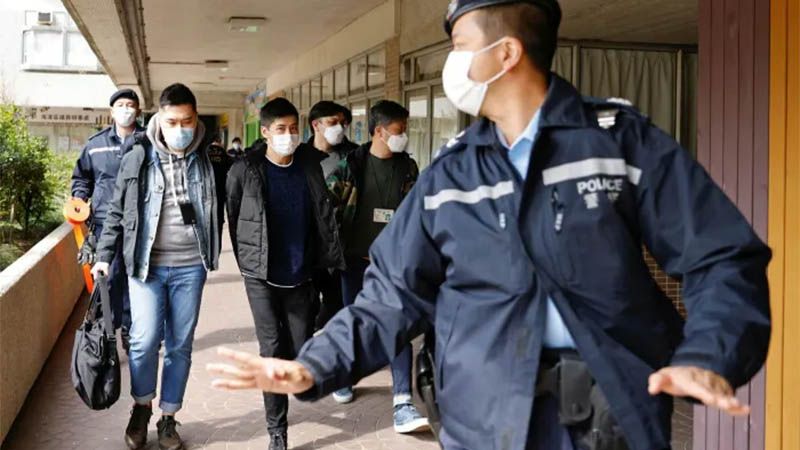 Un estadounidense y decenas de opositores detenidos en redada en Hong Kong