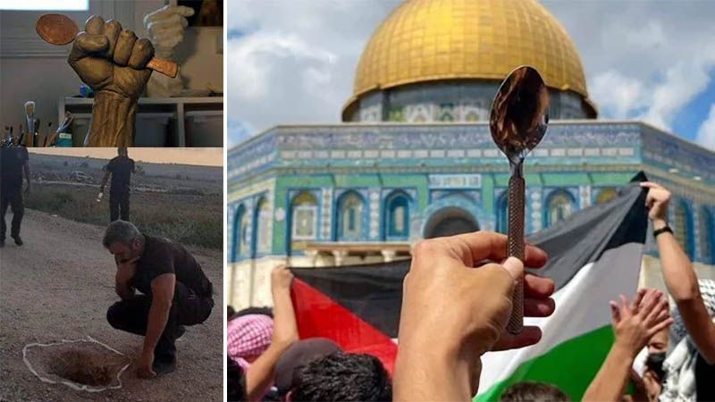 La cuchara, nuevo s&iacute;mbolo de la &ldquo;liberaci&oacute;n&rdquo; para los palestinos