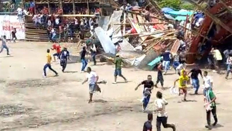 Cuatro muertos y centenares de heridos por desplome de plaza de toros en el sur de Colombia