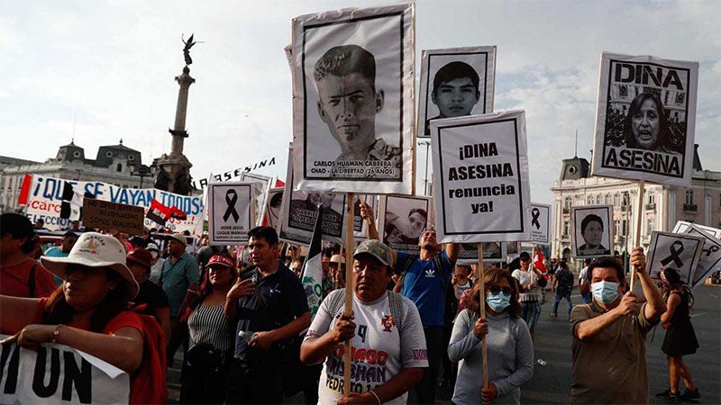 Miles de peruanos vuelven a marchar en Lima en contra de la presidenta Boluarte