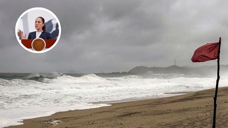 Sheinbaum pide a poblaci&oacute;n mexicana refugiarse ante inminente llegada del hurac&aacute;n Erik