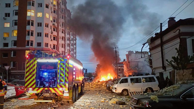 Ataque &ldquo;masivo&rdquo; ruso con drones y misiles contra la capital de Ucrania