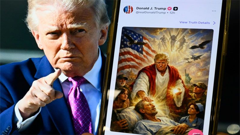 Trump borra una publicaci&oacute;n en la que se muestra como Jes&uacute;s tras la indignaci&oacute;n p&uacute;blica